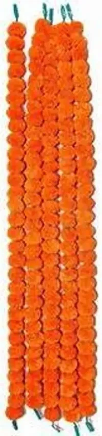 WDECOR Yellow, Orange Marigold Artificial Flower 60 inch, Pack of 20 Yellow, Orange Marigold Artificial Flower 60 inch, Pack of 20, Garlands-thumb1