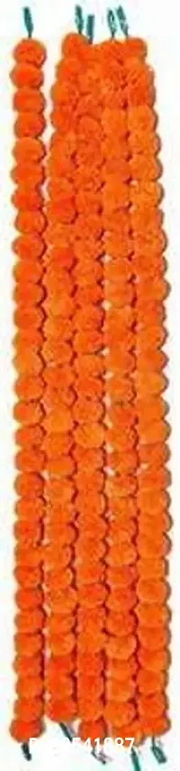 WDECOR Yellow, Orange Marigold Artificial Flower 60 inch, Pack of 20 Yellow, Orange Marigold Artificial Flower 60 inch, Pack of 20, Garlands-thumb2