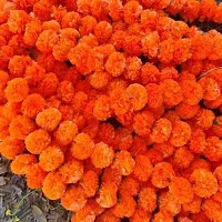 WDecor Orange Marigold Artificial Flower 60 inch, Pack of 5, Garlands Orange Marigold Artificial Flower 60 inch, Pack of 5, Garlands-thumb2