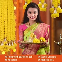 WDecor Yellow Marigold Artificial Flower 60 inch, Pack of 10, Garlands Yellow Marigold Artificial Flower 60 inch, Pack of 10, Garlands-thumb1