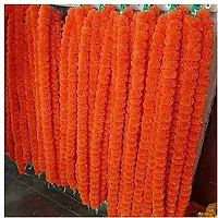 WDecor Orange Marigold Artificial Flower 60 inch, Pack of 5, Garlands Orange Marigold Artificial Flower 60 inch, Pack of 5, Garlands-thumb1