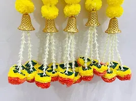 WDecor Yellow, Orange Marigold Artificial Flower 60 inch, Pack of 5, Garlands-thumb2