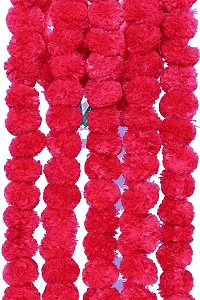 MAHADEV Yellow, Orange, Red Marigold Artificial Flower 50 inch, Pack of 15, Garlands-thumb3