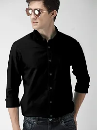 mameru Men's Cotton Plain Solid Full Sleeves Casual Shirt.-thumb2