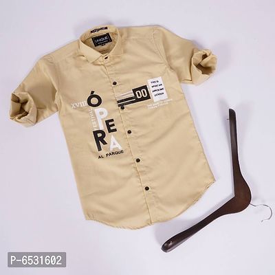 Elegant Cotton Printed Long Sleeves Shirts For Boys-thumb0