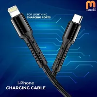 Stylish PVC Braided Fast Charge High Speed Data Transmission Type-C To Lightning Cable-thumb2