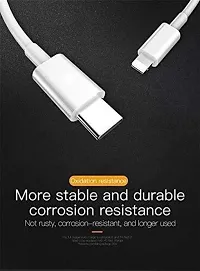 Stylish PVC Braided Fast Charge High Speed Data Transmission Type-C To Lightning Cable-thumb1