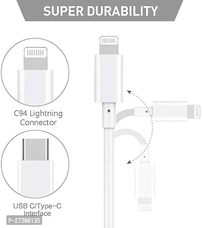 Stylish PVC Braided Fast Charge High Speed Data Transmission Type-C To Lightning Cable-thumb3