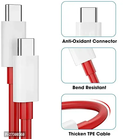 Stylish PVC Braided Fast Charge High Speed Data Transmission Type-C To Type-C Cable-thumb0