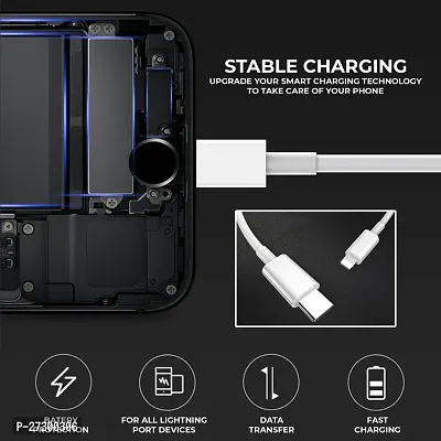 Stylish PVC Braided Fast Charge High Speed Data Transmission Type-C To Lightning Cable-thumb2