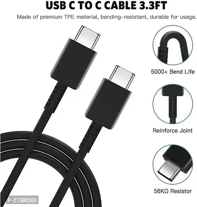 Stylish PVC Braided Fast Charge High Speed Data Transmission Type-C To Type-C Cable-thumb0