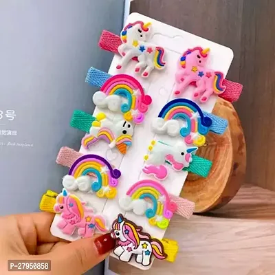 Unicorn Design Cartoon Clip Hair Clips For Babies And Women Hair Clip Multicolor