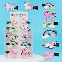 Myra Collection 10 Pcs Baby Doll Unicorn Hair Clip Multicolor Stylish Unicorn Hair Clip Hair Accessories For Girls And Women-thumb3