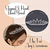 Myra Collection 1 Pcs Silver Crown Head Band Beautifull  Elegant Crown For Birthday Princess Hair Band Hair Accessories For Women  Girls  Birthaday Girls-thumb2