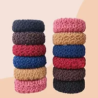 Myra Collection 6 Pcs Cute And Elegant Rubber Band Multicolor Thick Hair Rubber Band For Girls And Women Hair Accessories-thumb2