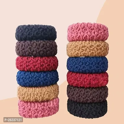 Myra Collection 6 Pcs Cute And Elegant Rubber Band Multicolor Thick Hair Rubber Band For Girls And Women Hair Accessories-thumb3