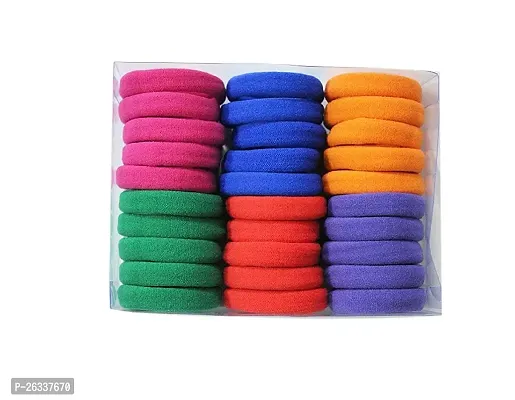 Set of 30 Rubber Ponytail Holder Foam Bands for Hair Rubber Band (Multicolor)-thumb0