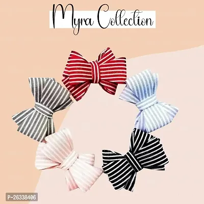Myra Collection 5 Pcs Colorfull Hair Accesssories Metal Stunnig Hair Bow Clip/Hairpin For Girls And Women-thumb3