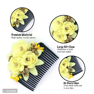 Myra collection Artificial Flower Jooda Hair Comb Pack of 4-thumb3