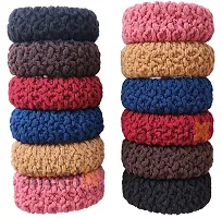 Myra collection? rubber Bands Braid ponytail holders thick set of 6 Hair Band-thumb2