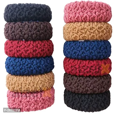 Myra collection? rubber Bands Braid ponytail holders thick set of 6 Hair Band-thumb3