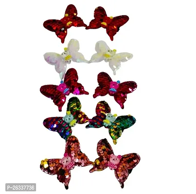 Myra collection? Sequins Glitter Sparkle Butterfly Hair Clips Pack Of 10