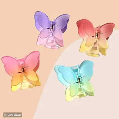 Myra Collection 4 Pcs Stylish And Trendy Butterfly Hair Claw Hair Accessories Set For Girls And Women