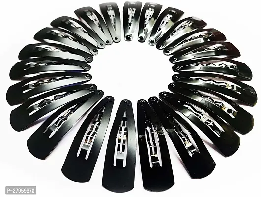 Fancy Tic Tac Hair Clips For Women Black Set Of 12-thumb0