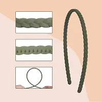 Myra collection leaves style hair band simple  elegant headband matte finished head band (multicolor) pack of 12-thumb3