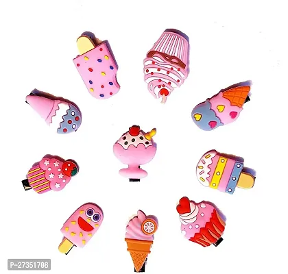 Ice Cream Hair Clip Set For Women 10 Pieces