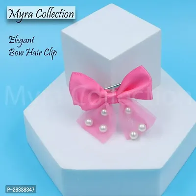 Myra Collection 8 Pcs Candy Color Pearl Bow Clip Simple Side View Hair Clip For Girls And Women Hair Accessories (Multicolor)-thumb3