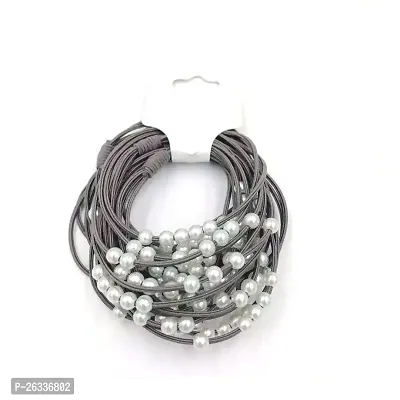 Myra collection pearl rubber Multi-layer Pearl Bead Scrunchy Hair Circle Rubber Band Hair Rope-thumb2