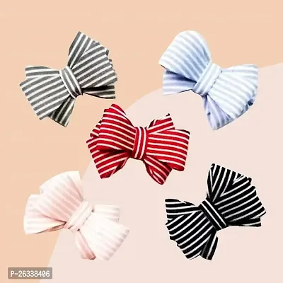 Myra Collection 5 Pcs Colorfull Hair Accesssories Metal Stunnig Hair Bow Clip/Hairpin For Girls And Women-thumb0