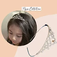 Myra Collection 1 Pcs White And Gold Crown Hair Band Rhinestone Pearls Hair Band Bridal Hair Accessories For Women  Girls Hair Accessories-thumb2