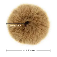 Myra Collection? 12 Pieces Fur Hair Scrunchies Rabbit Furry Hair Ties Pom Elastic Hair Bobbles Hair Band (Multicolor)-thumb4