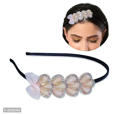 Myra collection? Hair Bands With Stones For Women Pack of 1 pcs (peach)-thumb0