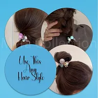 Myra Collection 5 Pcs solid color hair rubber band stone hair rubber band hair accessories for girls and Women-thumb4