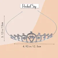 Myra Collection 1 Pcs Silver Crown Head Band Beautifull  Elegant Crown For Birthday Princess Hair Band Hair Accessories For Women  Girls  Birthaday Girls-thumb1