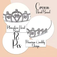 Myra Collection 1 Pcs Silver Crown Head Band Beautifull  Elegant Crown For Birthday Princess Hair Band Hair Accessories For Women  Girls  Birthaday Girls-thumb3