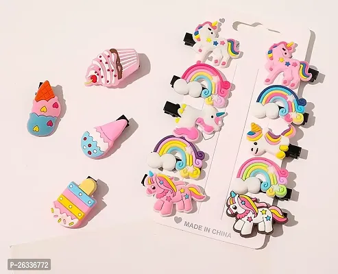 20 Fruits Rainbow Unicorn Hair Clips Set Baby Hairpin For Girls-thumb2