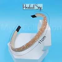 Myra Collection 1 Pcs Trendy Golden Crystal Pearl Hair Band/Headband Elegant And Cute Baby Hair Band Hair Accessories For Girls And Women-thumb1