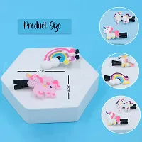 Myra Collection Unicorn Hair Clip Beautifull Different types Cartoon Hair Pins Rainbow Style Clip/Hair Pins For small baby girls-thumb3