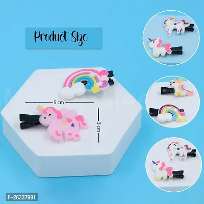 Myra Collection Unicorn Hair Clip Beautifull Different types Cartoon Hair Pins Rainbow Style Clip/Hair Pins For small baby girls-thumb4