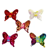 Myra collection? Sequins Glitter Sparkle Butterfly Hair Clips Pack Of 10-thumb1