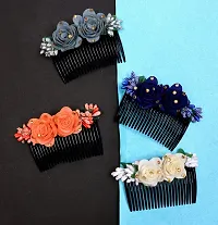 Myra Collection? Jooda Pin Pearl Hairpin Comb For Women Pack of 4 (Multicolor)-thumb2