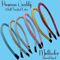 Myra Collection 6 pcs Sparkling Multi Color Head Band Shiny  Beautifull Hair Band For Girls  Women Hair Accessories-thumb2