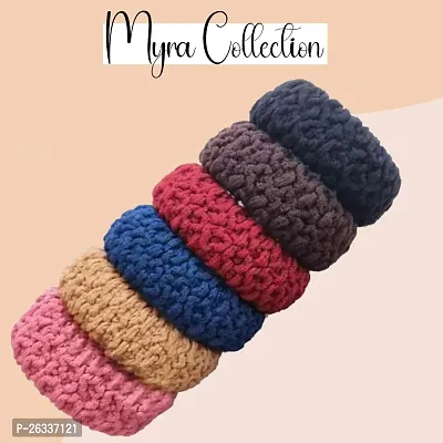 Myra Collection 6 Pcs Cute And Elegant Rubber Band Multicolor Thick Hair Rubber Band For Girls And Women Hair Accessories-thumb4