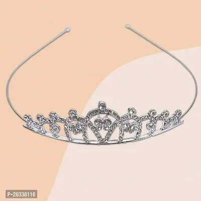 Myra Collection 1 Pcs Silver Crown Head Band Beautifull  Elegant Crown For Birthday Princess Hair Band Hair Accessories For Women  Girls  Birthaday Girls