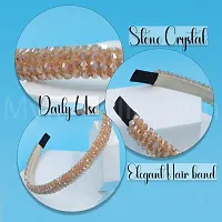 Myra Collection 1 Pcs Trendy Golden Crystal Pearl Hair Band/Headband Elegant And Cute Baby Hair Band Hair Accessories For Girls And Women-thumb3