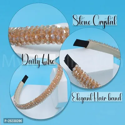 Myra Collection 1 Pcs Trendy Golden Crystal Pearl Hair Band/Headband Elegant And Cute Baby Hair Band Hair Accessories For Girls And Women-thumb4